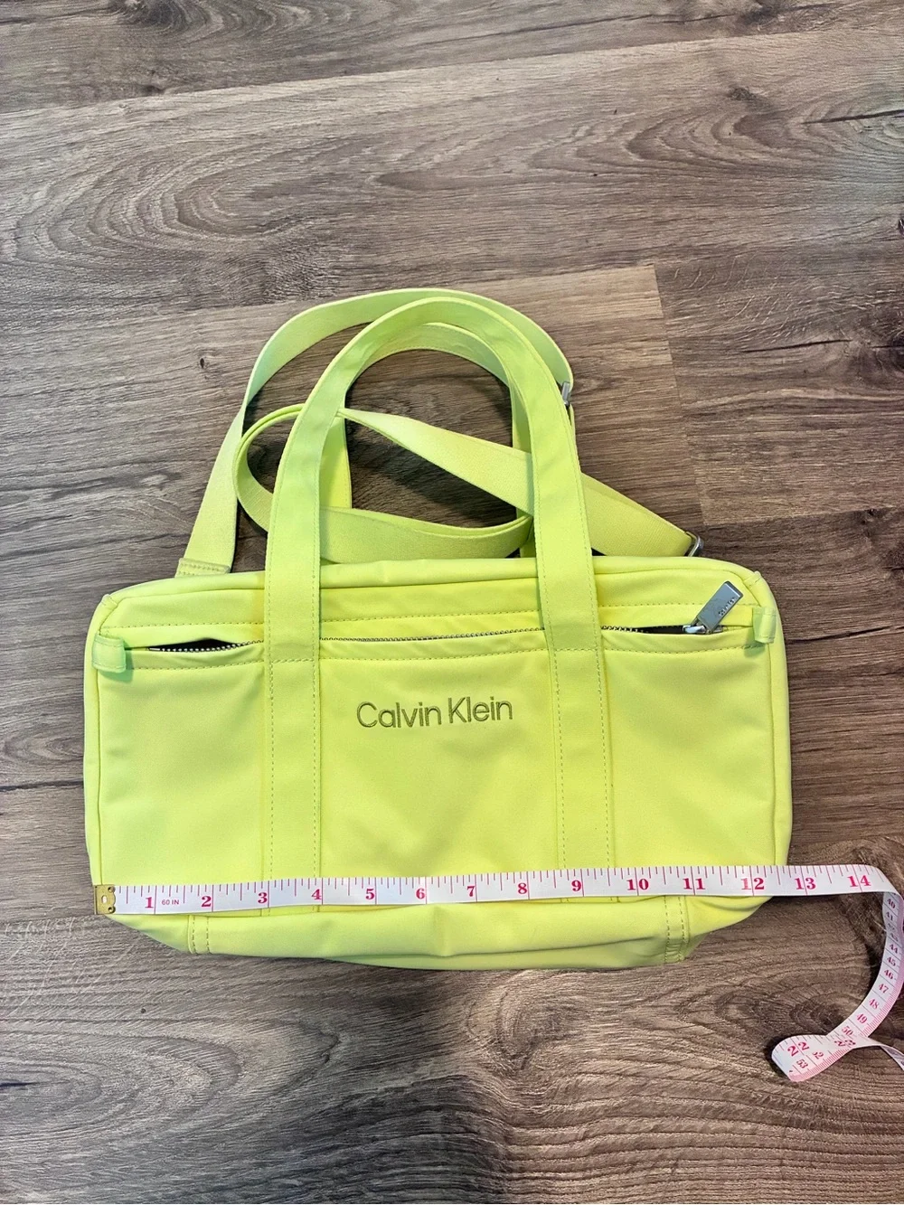 Calvin Klein Bright Yellow Shoulder Tote